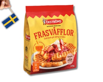 Ekströms Waffle mix "Frasvåfflor" 420g (14.81 oz), Swedish Waffles, Waffle mix, swedish food, scandinavian food, Swedish fika