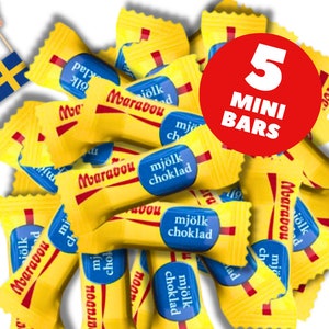 5 Pcs Marabou Chocolate Mini Bars, Swedish Chocolate, Milk Chocolate Sweden, Marabou Chocolate Sweden, Swedish Choklad, swedish candy, Fika
