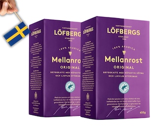 2 Stück Löfbergs Lila mellanrost 450g (15,8 oz.), Schwedischer Kaffee, Kaffe, Löfbergs, Fika, Kaffee aus Schweden, Schwedischer Filterkaffee, Geschenke