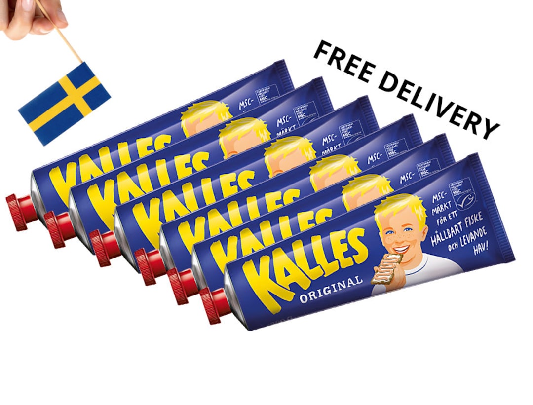 Kalles Kaviar, Swedish Kalles Kaviar Creamed Smoked Cod Roe Spread, Made in Sweden, Sweden