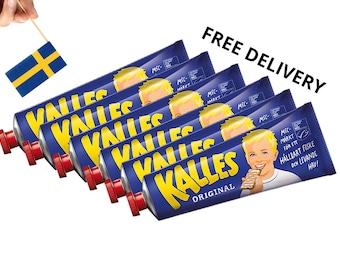 Kalles Kaviar, Swedish Kalles Kaviar Creamed Smoked Cod Roe Spread, Made in Sweden, Sweden, Swedish Food, 190g, 300g, scandinavian food