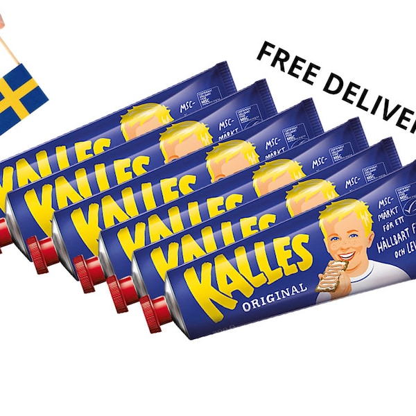 Kalles Kaviar, schwedischer Kalles Kaviar Brotaufstrich, hergestellt in Schweden, Schweden, Schwedisches Essen, 190g, 300g, skandinavisches Essen