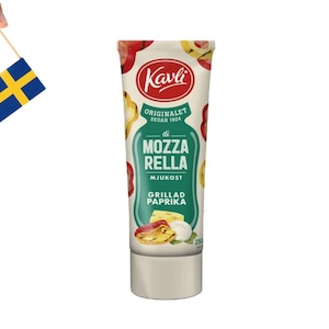 Kavli Mozzarella Mjukost – Grillad Paprika | Creamy Cheese Spread with Mozzarella & Roasted Red Pepper | 250g (8.81oz)