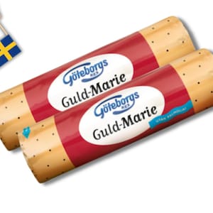 2 paquetes de Göteborgskex Guld-Mariekex de 200 g (7,05 oz), galletas suecas, galletas, bizcochos suecos, comida sueca, comida escandinava