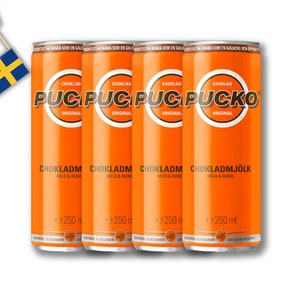 4 Cans of Chokladmjölk Pucko® Original 250ml (1.05 cup) Cocio, Chocolate drink, milk chocolate, swedish food, fika, Chocolate Beverage