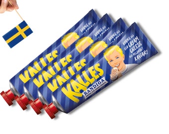 4 Tubes Kalles Kaviar Randiga 285g (10.05 oz.), Swedish Kalles Kaviar Creamed Smoked Cod Roe Spread, Made in Sweden, Food