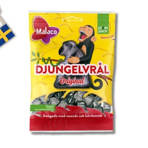 Djungelvrål, Swedish Licorice Candy Sweden, Swedish Salt Licorice, Swedish Licorice Candy, Swedish Djungelvrål, Swedish Candy 80 g