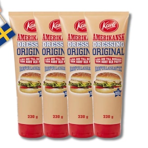 4 Tuben Kavli Amerikansk Hamburger Dressing 230g, Amerikanisches Hamburger Dressing, Sauce, schwedische Küche, finnisches Dressing, Heißhunger