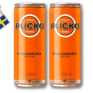2 Cans of Chokladmjölk Pucko® Original 250ml (1.05 cup) Cocio, Chocolate drink, milk chocolate, swedish food, fika, Chocolate Beverage