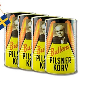 4 Cans Bullens Pilsnerkorv 455g (16.04 oz) – A Classic Swedish Sausage