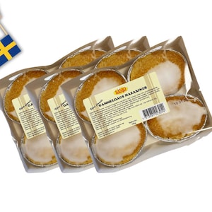 3 cajas de Sanjo Old fashioned Mazarin 220 g (7,76 oz), Gammeldags, fika sueca, pasteles, galletas, comida sueca, sabor a almendra, sueco