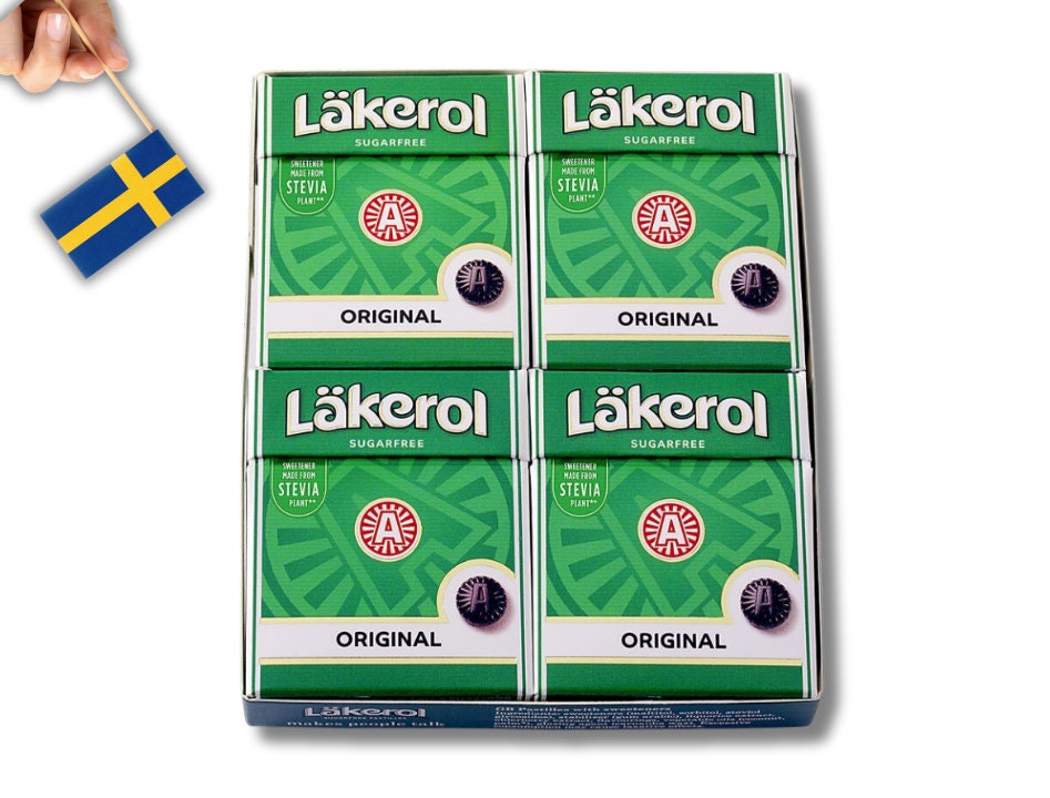 Swedish Läkerol, Original Menthol Pastilles, Sugar free Candy, Swedish Candy Pastilles, Swedish Licorice Candy, Sweden, Swedish Fika