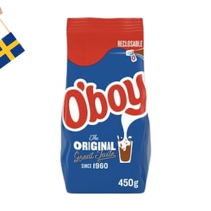 1 Bag of Swedish O&#39;boy Original Cocoa Powder Mix 450g (15.8 Oz.), Oboy Hot Chocolate, Swedish Candy, Food From Sweden, Fika, Godis, gifts