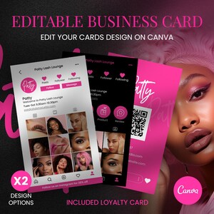 2023 Instagram Visitenkarten, IG Visitenkarte, Lash Tech Visitenkarte, Treuekarte, Small Business Digital Cards, QRCode Digital Premade