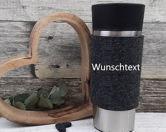 personalisierter Thermobecher // Thermobecher mit Wunschtext // Kaffeebecher mit Wunschtext