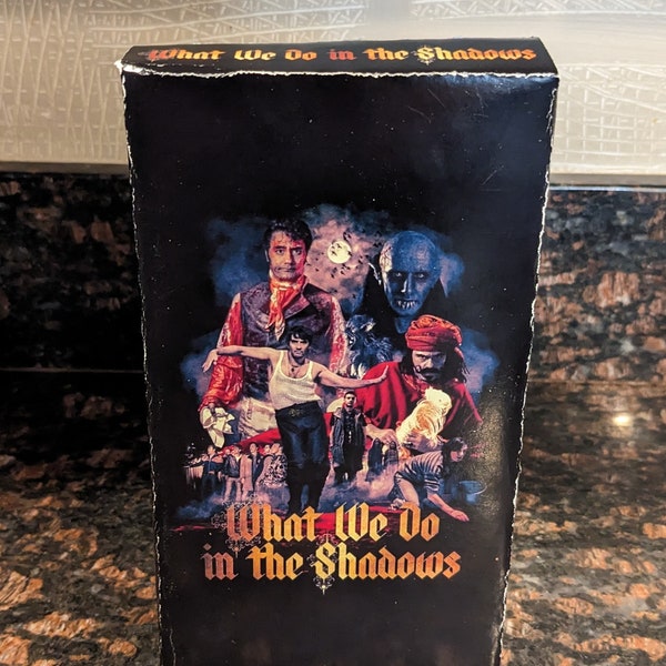 Custom What We Do In the Shadows (2014) Playable in VCR VHS Tape Nostalgic Art Piece, Case & Tape w/ Label