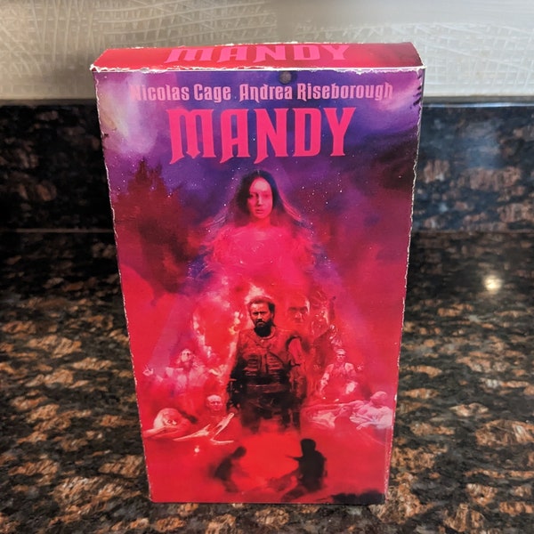 Custom Mandy (2018) Playable in VCR VHS Tape Nostalgic Art Piece, Case & Tape w/ Label