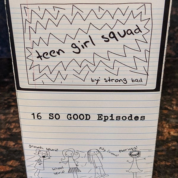 Custom Teen Girl Squad Series Playable in VCR VHS Nostalgic Art Piece, Case & Tape w/ Label