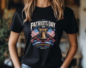 Día de los Patriotas 2025 PNG: Lexington Concord, Campana de la Libertad (Descarga digital)