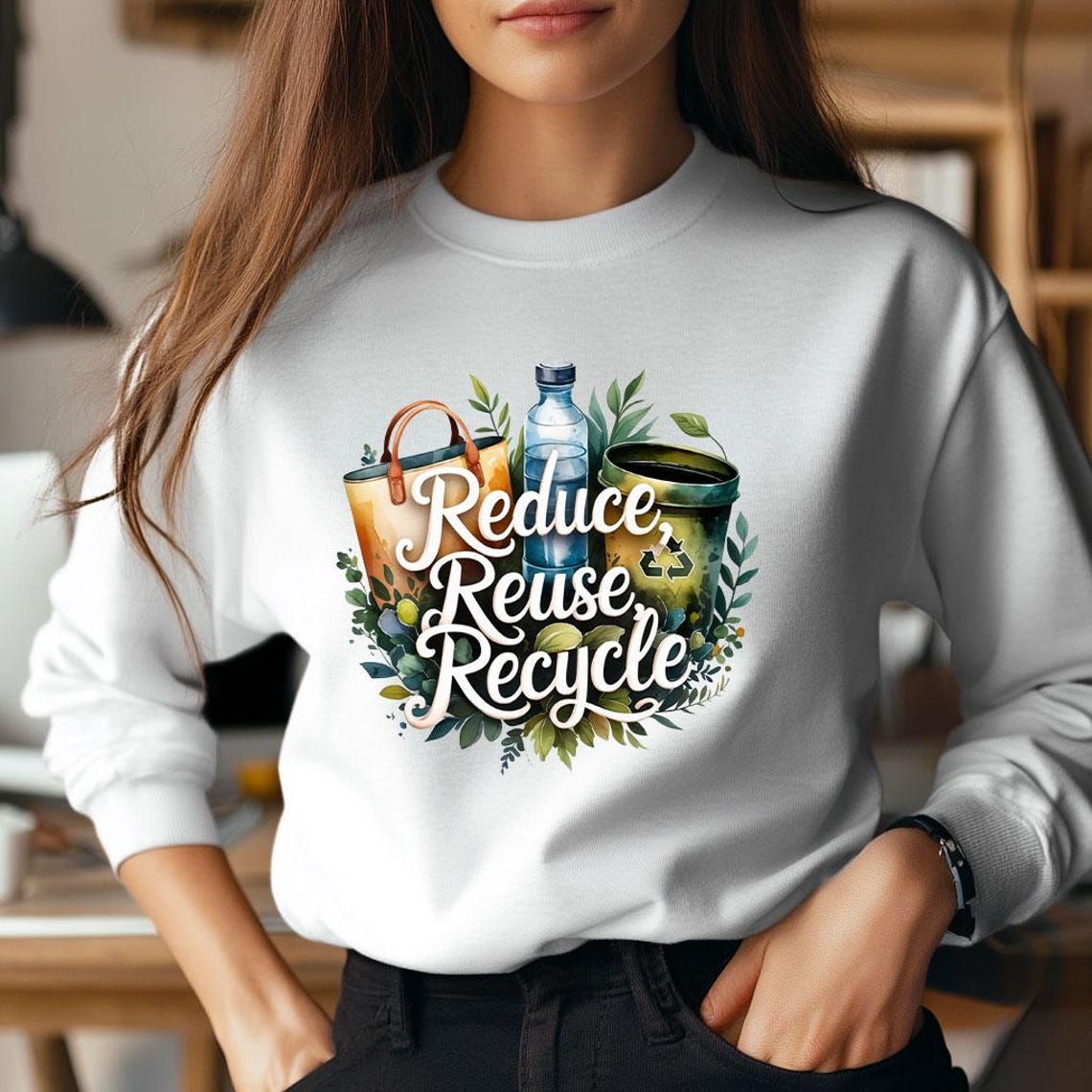 Reduce Reuse Recycle PNG: Eco-friendly Clipart (digital Download) - Etsy