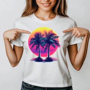 Tropical Sunset PNG Clipart: Beach Life Graphics (Digital Download)