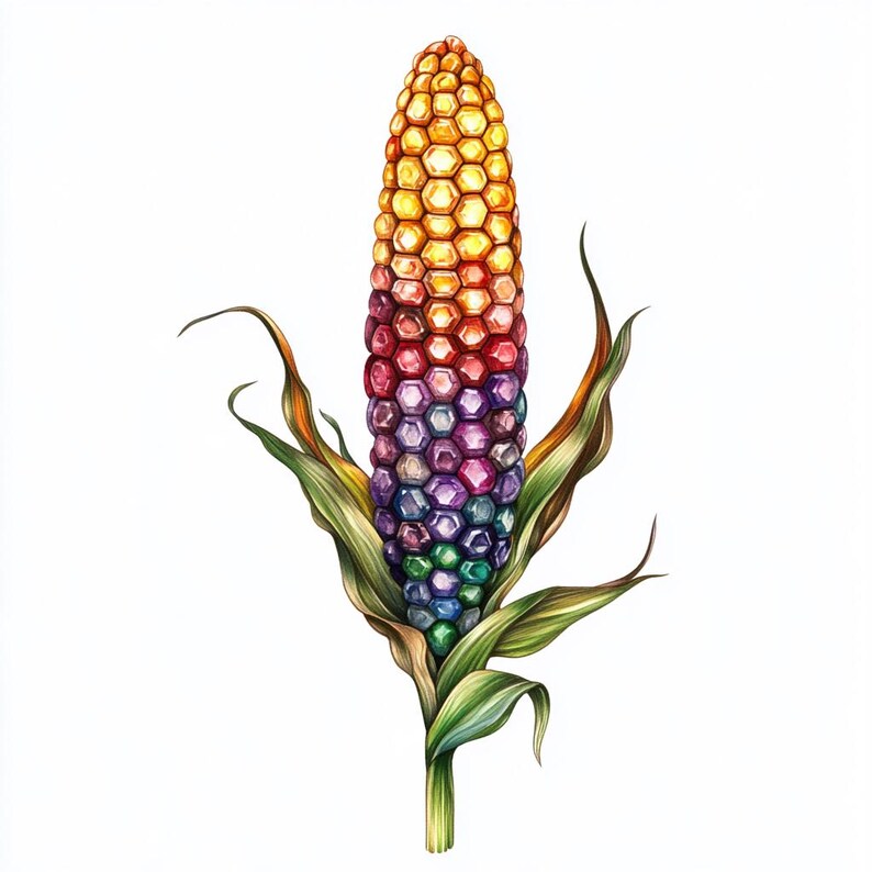 Colorful Corn Watercolor Clipart: 8 PNG Files (digital Download) - Etsy