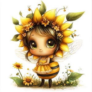 7 honey Sweet Bees Clipart Bundle, Cute Bees Clipart bundle, Cute Bees png, Bees Clipart, Honey bee clipart bundle, Honey bee clipart file