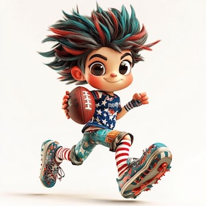 Playful Boy Clipart: Whimsical Kid Illustrations (PNG, JPJ, Digital File)
