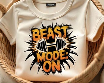 Beast Mode på PNG: Gym Fitness Design (digital nedladdning)