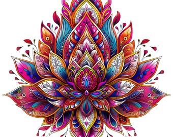 Mexican Flower Clipart: Watercolor Floral Designs (PNG, JPJ Digital Files)