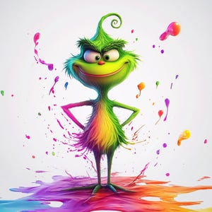 Grinch Christmas Clipart: Holiday PNG Illustrations (Commercial Use)