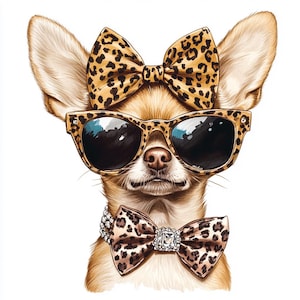 10 cute Chihuahua Clipart, Watercolor,Printable Watercolor clipart,High Quality JPG,PNG Digital download,Paper craft,junk journal file