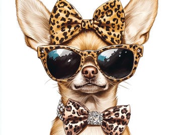 10 cute Chihuahua Clipart, Watercolor,Printable Watercolor clipart,High Quality JPG,PNG Digital download,Paper craft,junk journal file