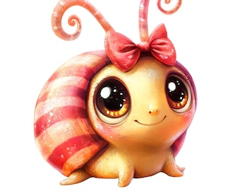 10 Cute Snail Watercolor Clipart,Snails Clipart, Baby Snail Png,JPJ, Watercolor Snail Clipart, Snail Png,Cute Animal Clipart,Snail Printart