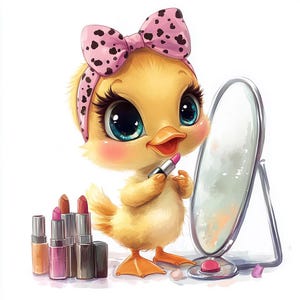 6 Cute And Funny Safari makup lover Animal PNG,JPJ| Transparent Backgrounds | Commercial Use | Digital Download | Junk Journal digital file