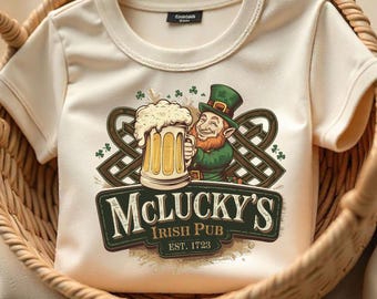 McLucky’s Irish Pub PNG: St Patrick's Day Leprechaun Beer Logo (Digital Download)
