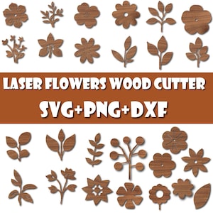 Wildflower Laser Cut Files: Floral SVG, AI, DFX (Digital Download)