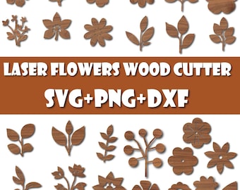 Wildflower Laser Cut Files: Floral SVG, AI, DFX (Digital Download)