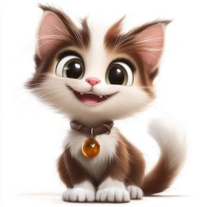 10 Sweet Cat Clipart Bundle, Cute Cat PNG,JPJ Kitten clipart, Happy Baby clipart, Printable Cartoon Animal, Nursery, Digital file