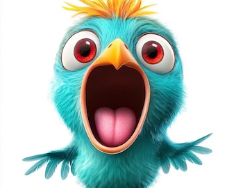 Clipart drôle d'oiseau : illustrations d'oiseaux de dessins animés originaux (fichier numérique)