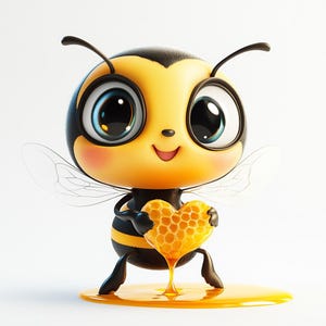 8 Sweet Honey Bee Clipart,Cute Bee Clipart,Watercolor Bee Clipart,Baby Bee PNG,JPJ,Bee Baby Shower Clipart,Comercial use, Digital file