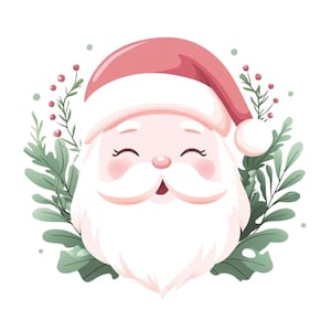 Weihnachtsmann Clipart: Weihnachten PNG Grafiken für Sublimation (kommerzielle Nutzung)