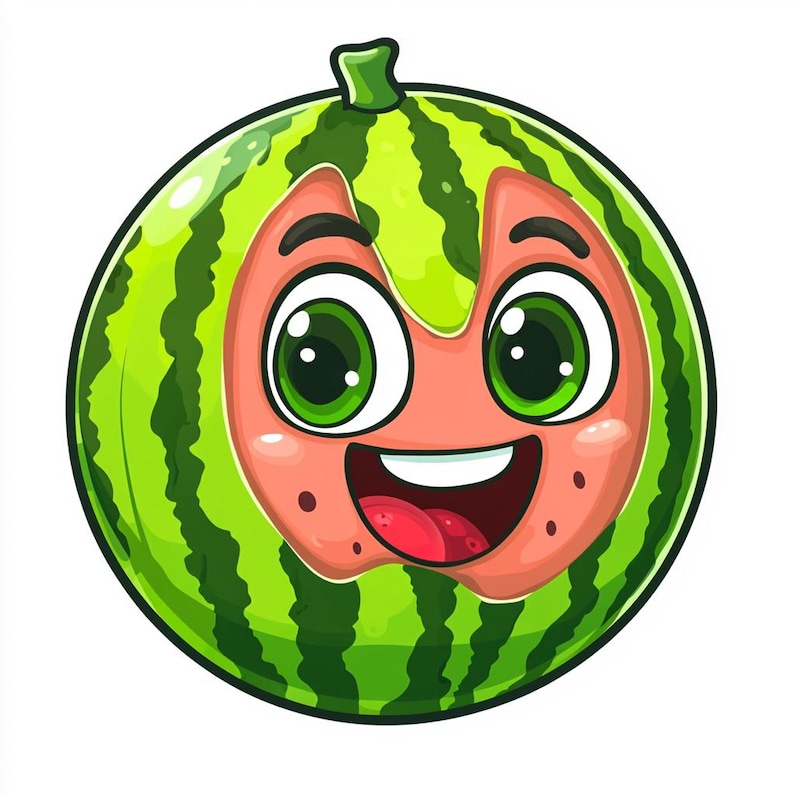 6 Funny Fruit Clipart - High Quality PNG,JPG - Digital Planner, Junk ...