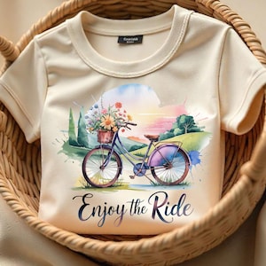 Watercolor Bicycle Clipart: Vintage Floral Bike Design (Digital Download)
