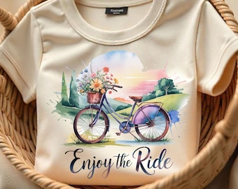 Watercolor Bicycle Clipart: Vintage Floral Bike Design (Digital Download)