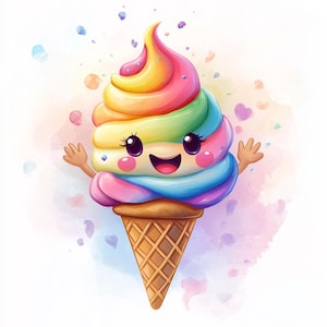 9 Sweet Eiscreme PNG, JPJ, Eistüte, niedlichen Sommer Clipart, Dessert, Essen Clipart, Party Machen Sie Ihre gewonnene Eis Clipart digitale Datei