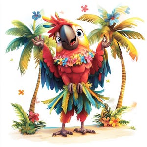 8 watercolor Colorful Macaw Portrait Clipart,High Quality Images PNG,JPG Digital Download , Card Making Junk Journal,,Wall Art Digital file