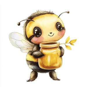 8 Honey And Bees Clipart, High Quality PNG,JPJ, Digital Planner, Junk Journal, Scrapbook, Memory Book, Commercial Use, Sublimation File