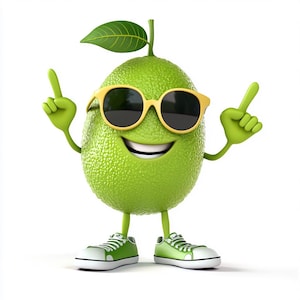 6 Clipart fruits drôles - PNG, JPG de haute qualité - agenda numérique, journaux indésirables, aquarelle, walart, T-shirt, usage commercial - fichier numérique