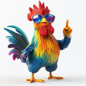 6 clipart engraçado de galo, imagens coloridas estilizadas de clipart de galo, uso comercial, clipart de galo, clipart PNG, clipart JPG Junk jornal